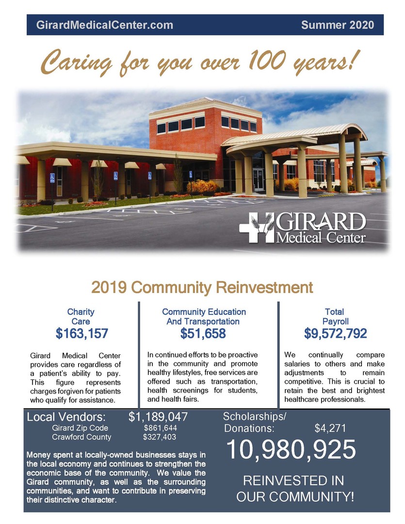Girard Medical Center 2020 Annual Report (Based on 2019 data)
